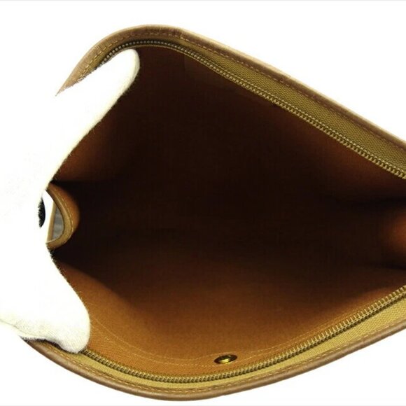 DIOR Clutch Bag Honeycomb PVC x Leather Authentic USED - Picture 7 of 8